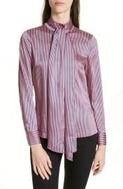 Ted Baker London Leynta Tie Neck Stripe Blouse at Nordstrom